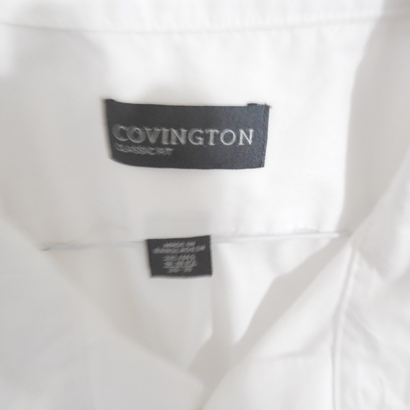 Covington Mens Longsleeve White Dress Shirt - Picture 2 of 4